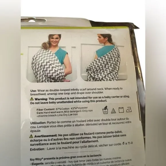 ITSY RITZY Nursing Happens Infinity Breastfeeding Scarf - Picture 3 of 3